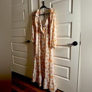 Floral Long Sleeve Maxi Dress